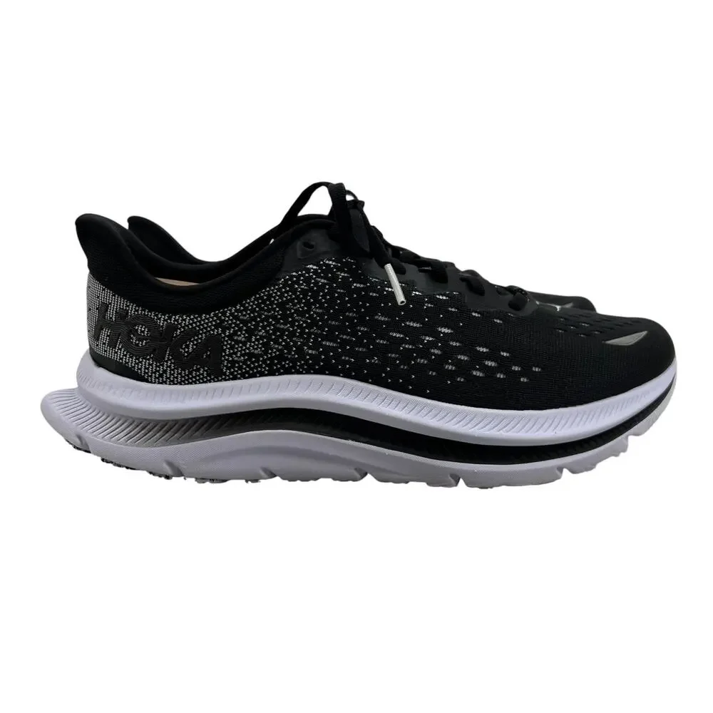 Hoka One One Womens 9.5 Running Shoes Black Kawana Lace Up Low Sneakers 1123164